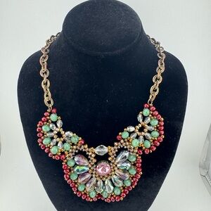Elegant Multicolor Statement Beaded Necklace‎